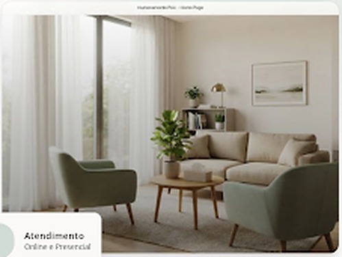 Ambiente acolhedor para atendimento psicológico